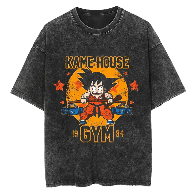 Acid Wash Vintage Graphic T Shirt - Goku T Shirt Dragon Ball Anime
