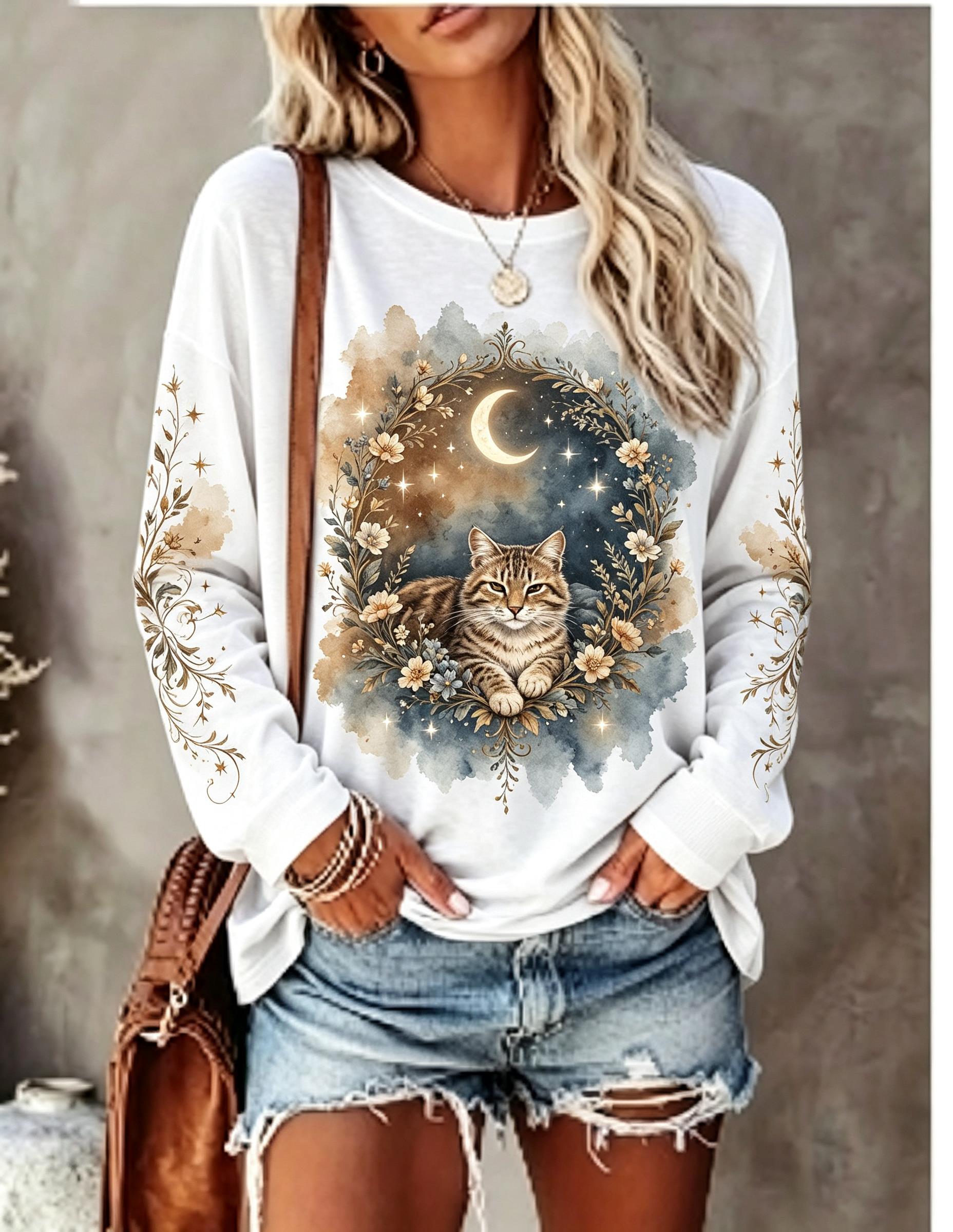Women Long Sleeve T Shirt Howl - T-Shirts ulasan dan harga